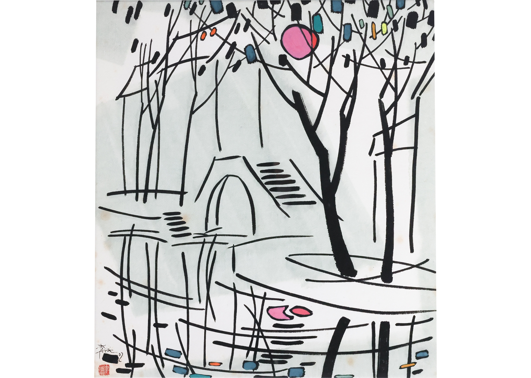 Li Fuyuan | ABSTRACT HOUSE WITH TREE | MutualArt