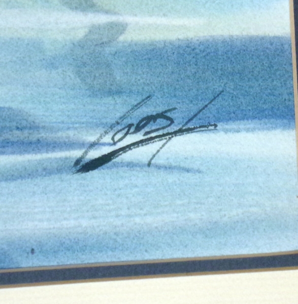 Ray Loos | Untitled Signed Original Watercolor Painting of boats and ...