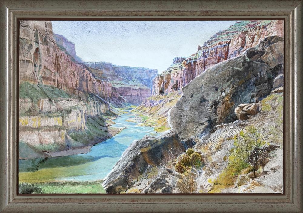 Artwork by Merrill Mahaffey, View From Nankoweap, 1999, Made of Acrylic On Canvas