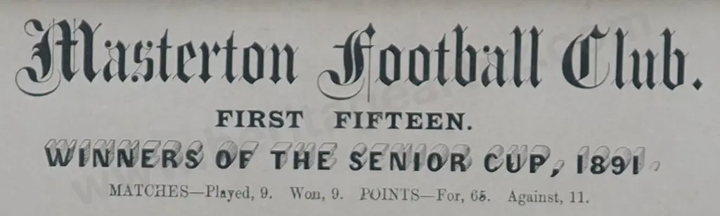 Thomas Edward Price | Masterton Football Club, 1891 (1891) | MutualArt