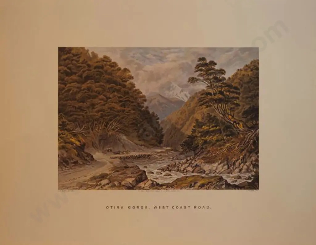 Charles Decimus Barraud | Otira Gorge, West Coast Road (1877) | MutualArt