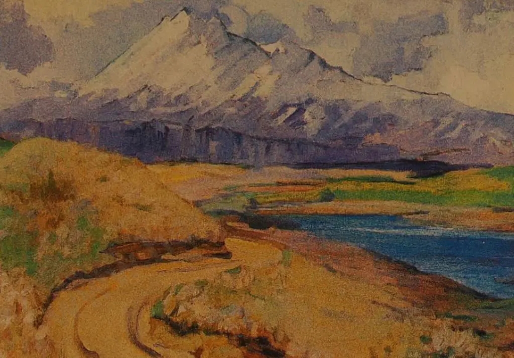Edith Collier | Gathering Clouds, Mount Ruapehu (1930 - 1940) | MutualArt