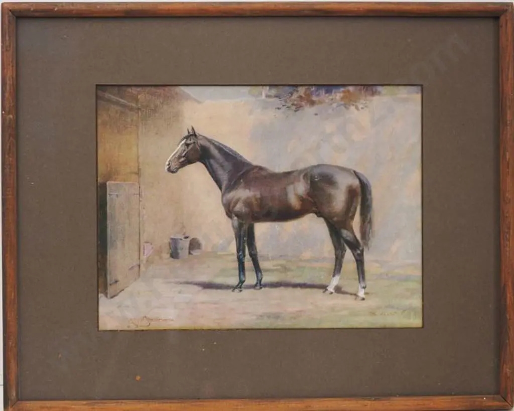 Martin Stainforth | Standing Horse by Stable Door | MutualArt