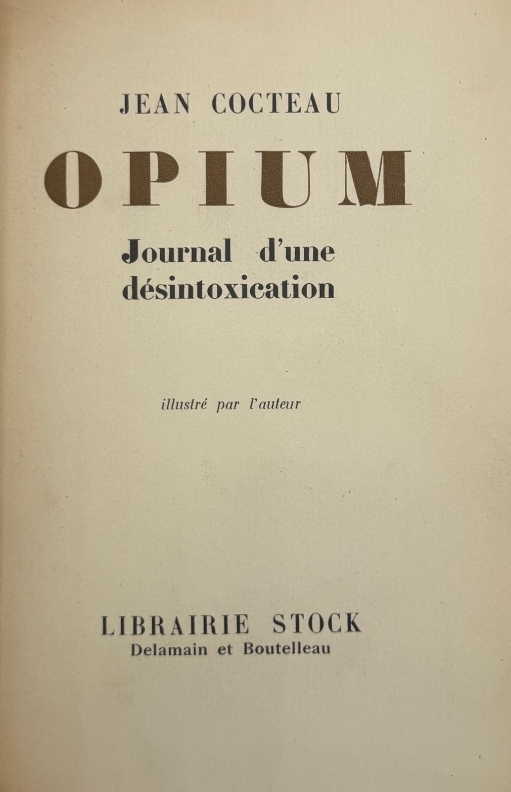 Jean Cocteau | Opium, journal d'une désintoxication (1930) | MutualArt