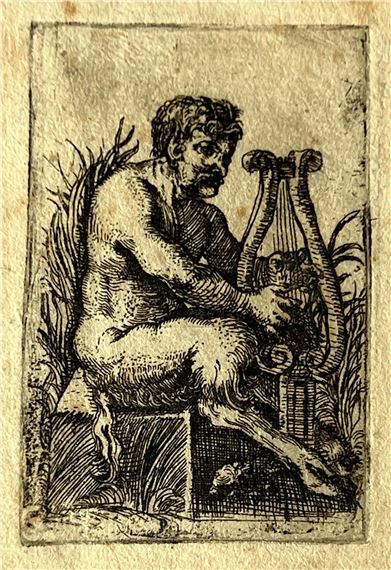 Hans Sebald Beham | Satyr playing the lyre (16th Century) | MutualArt