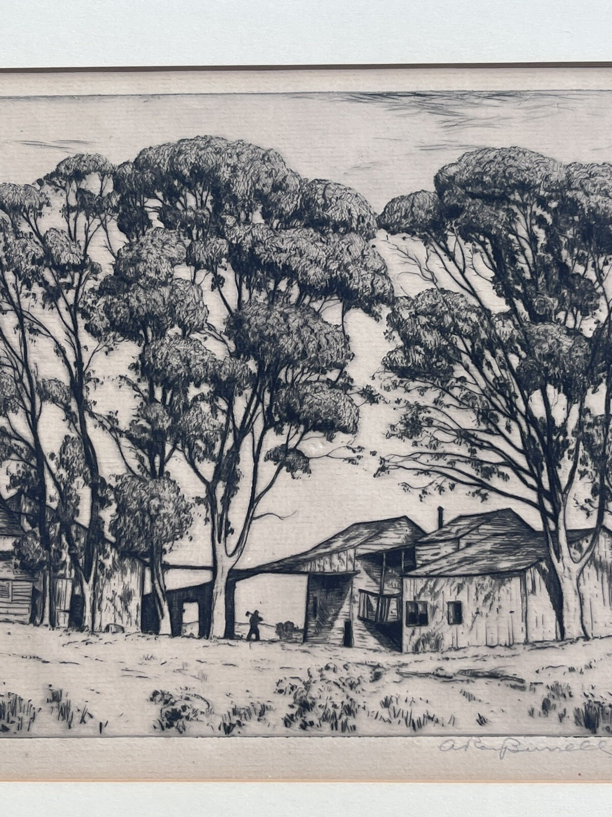 Alfred Burrell | Etching Antique Early California Landscape Wpa Western ...
