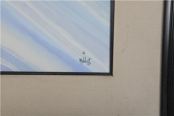 Bill Rabbit | BILL RABBIT NATIVE AMERICAN PAINTING | MutualArt