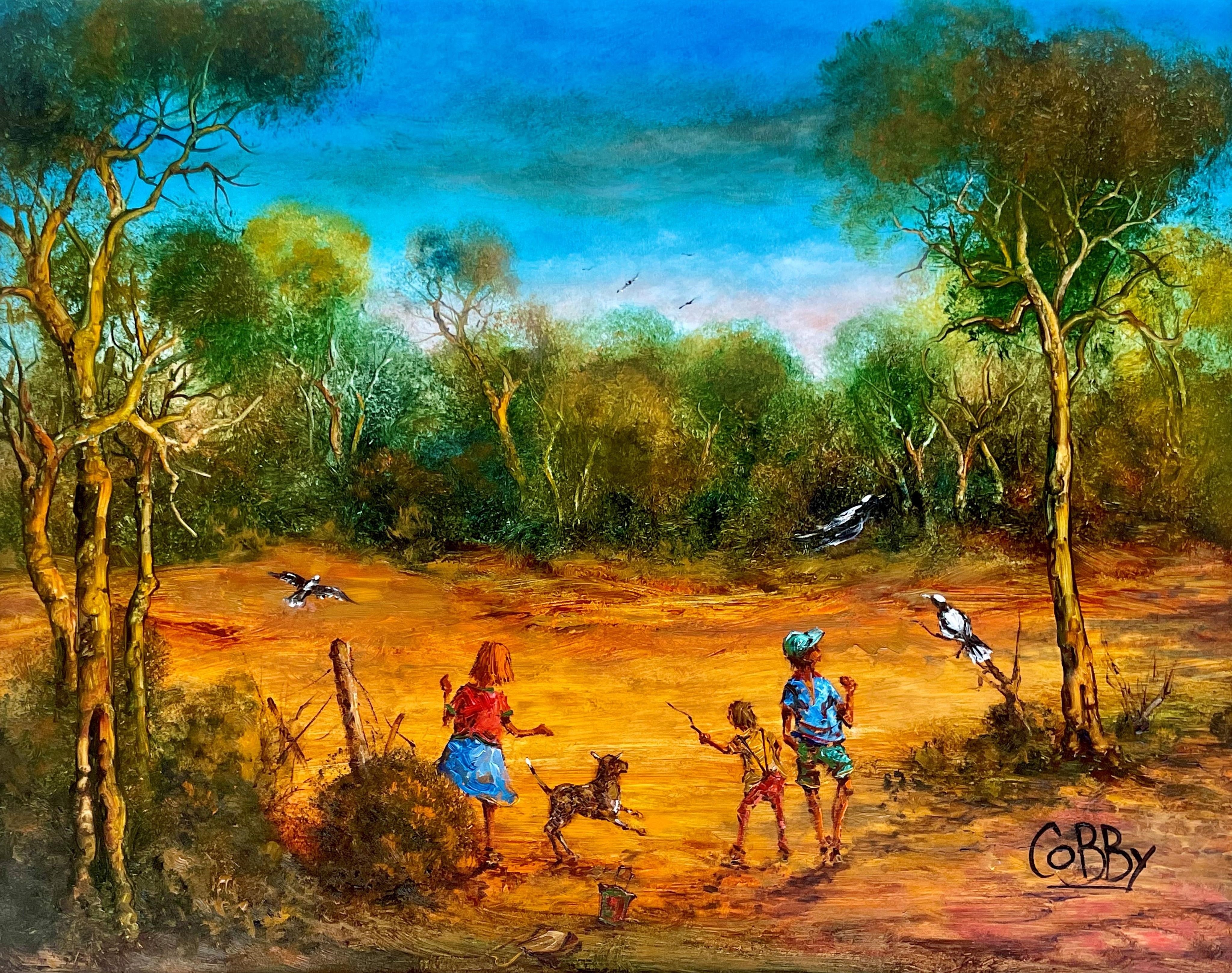 John Cobby | Playing in the Glade | MutualArt