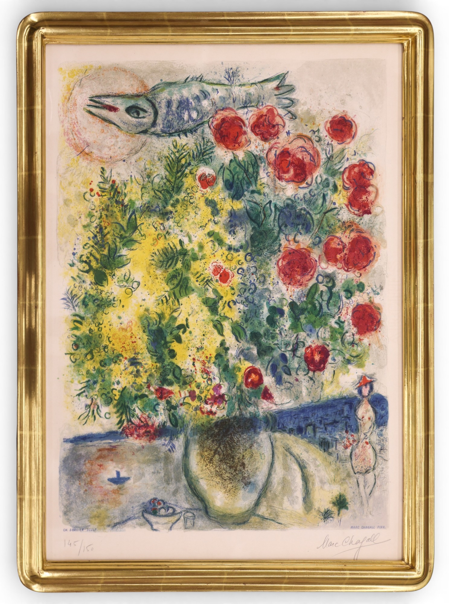 Marc Chagall | Roses et Mimosas (1967) | MutualArt