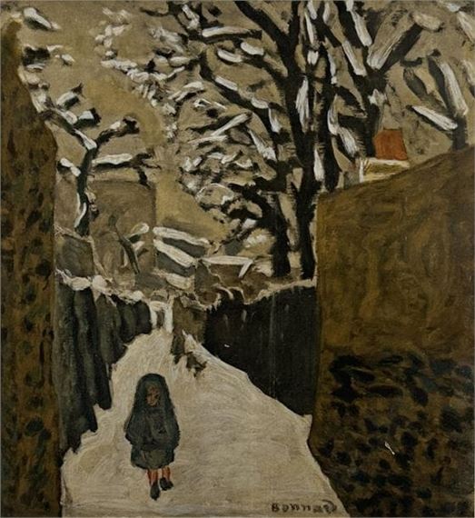 Pierre Bonnard | Snowy landscape with child | MutualArt