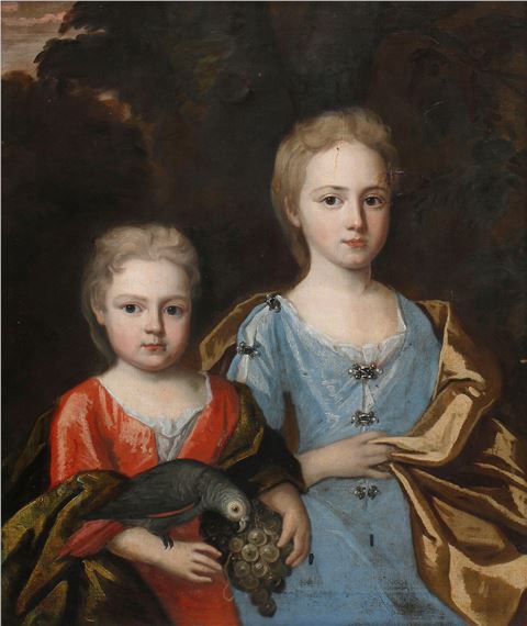 PORTRAIT OF NOBLE CHILDREN - British School, 19th Century