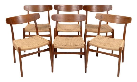 SET OF SIX HANS J. WEGNER "CH23" SIDE CHAIRS - Hans J. Wegner