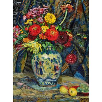 "Ziñias" (Stillleben mit Zinnien in einer Vase) Picture