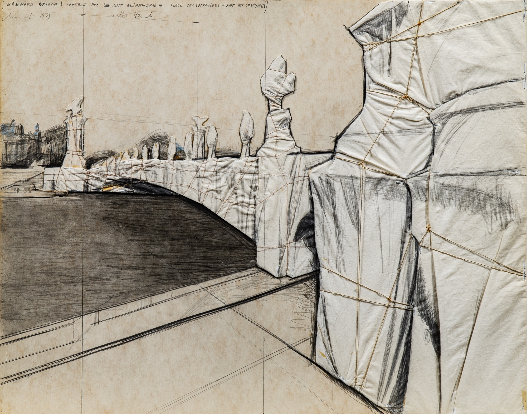 Christo | Wrapped Bridge Pont Le Alexandre III, Paris, 1973 (1973 ...