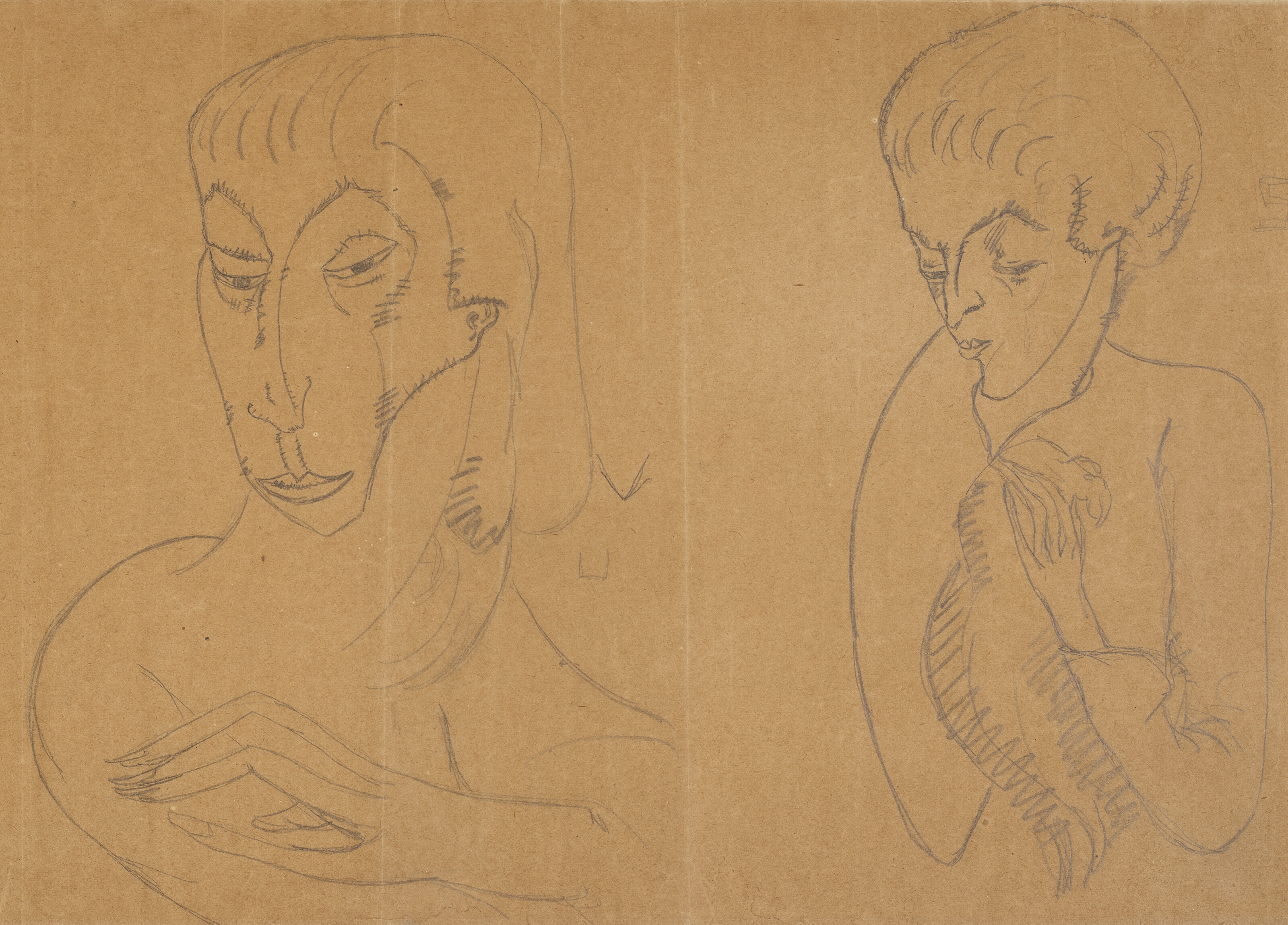 Amedeo Modigliani | Tête et buste (1908) | MutualArt