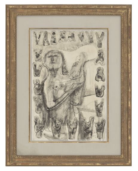 Henry Moore | Ideas for Mother and Child Sculptures (1932) | MutualArt