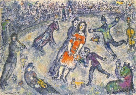 La princesse rouge au cirque - Marc Chagall