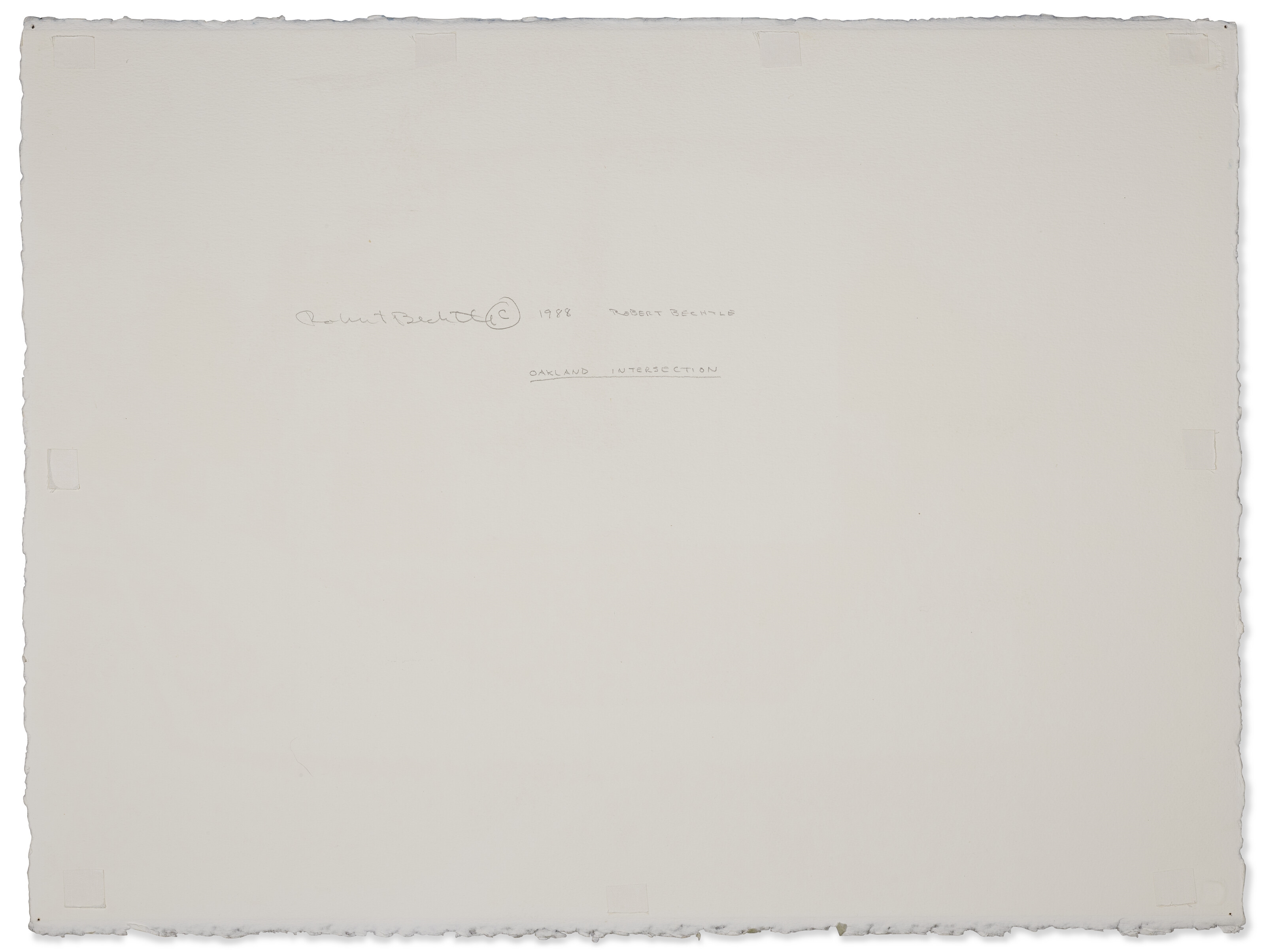 Robert Bechtle | Oakland Intersection—59th and Stanford (1988) | MutualArt