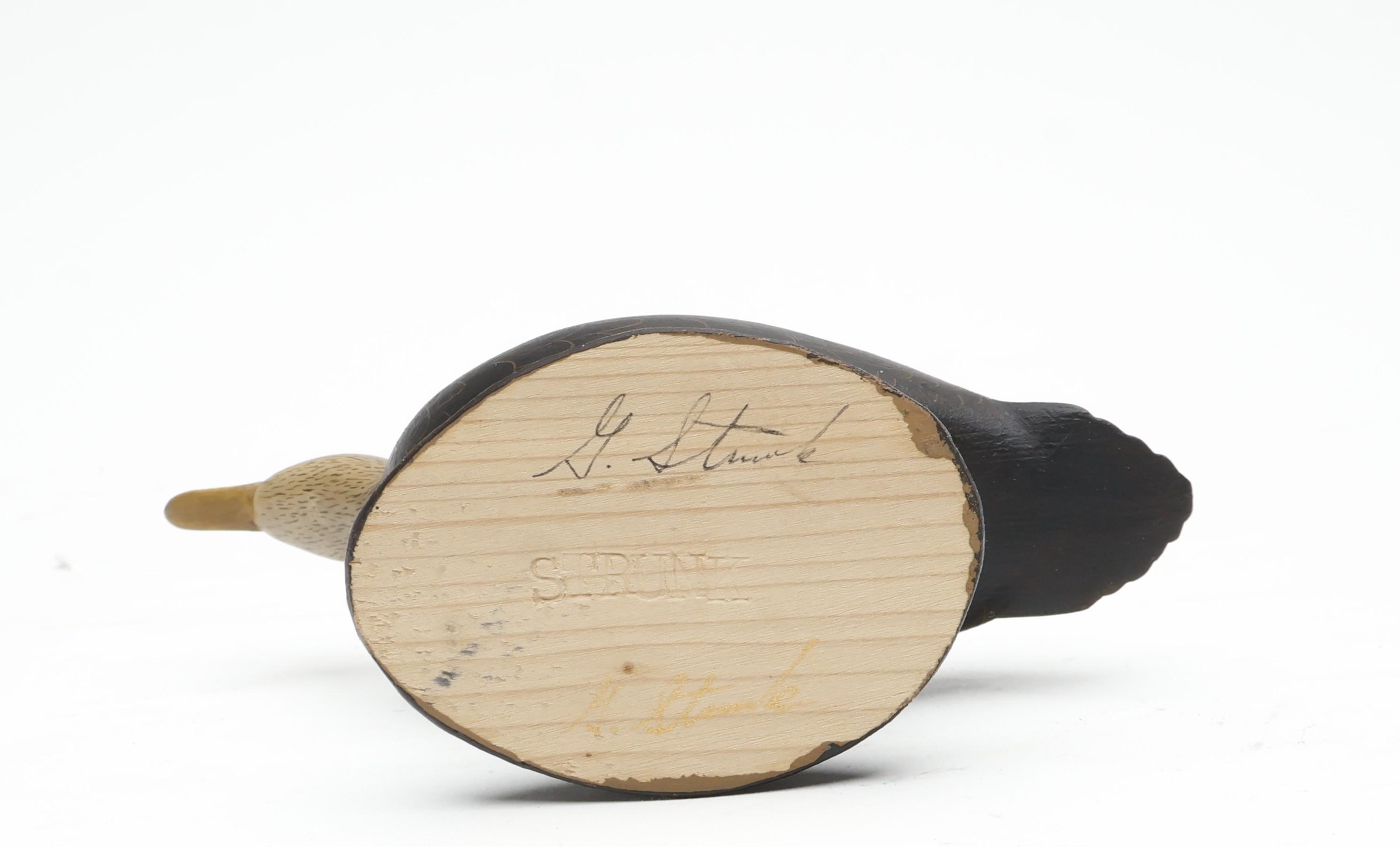George Strunk | Miniature standing Black duck | MutualArt
