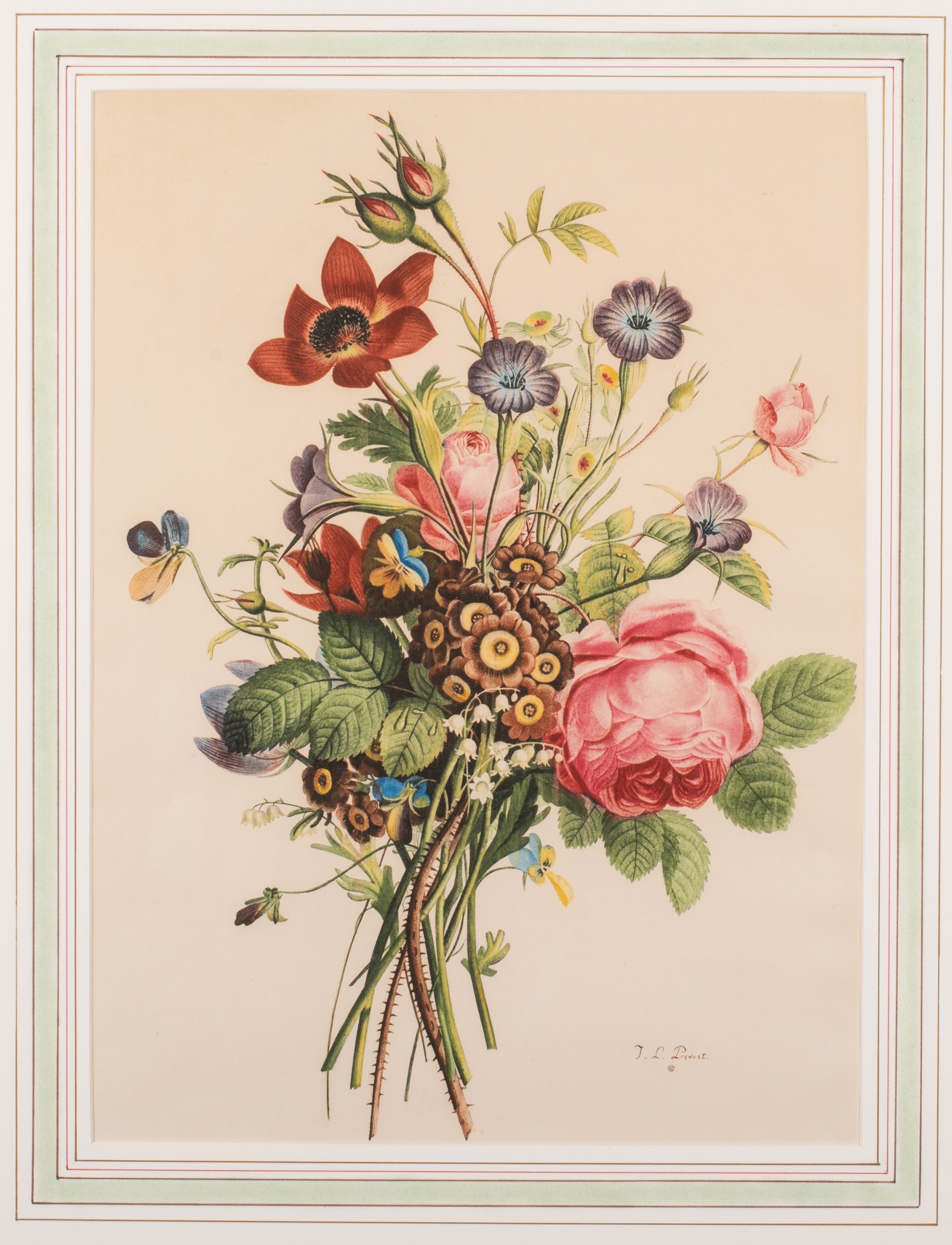 Jean-Louis Prévost | Pair of Floral Botanical Prints after Jean Louis ...