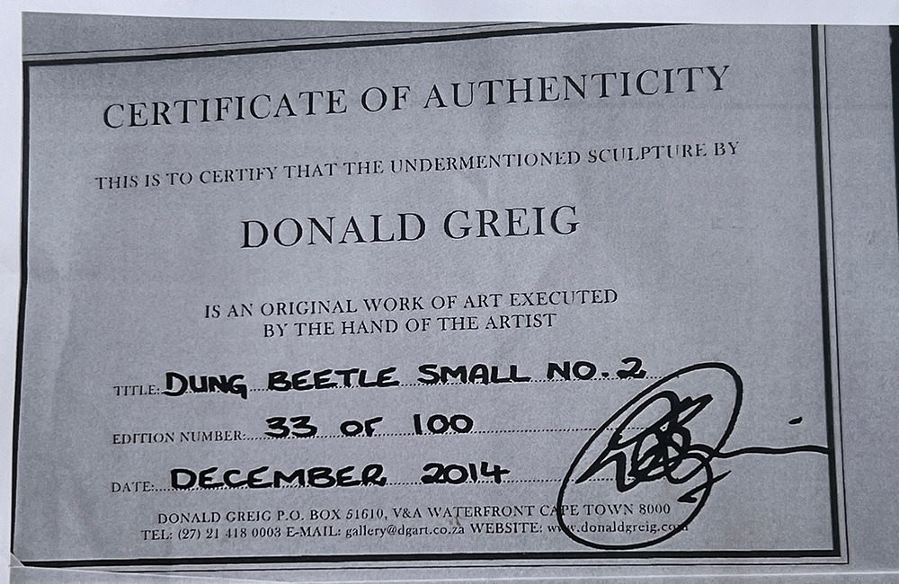 Donald Greig | Dung Beetle Small No.2 (2014) | MutualArt