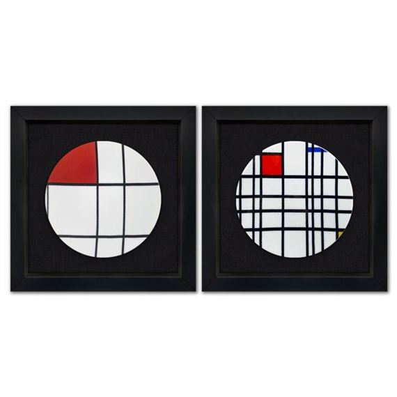 Composition with Yellow, Blue & Red and Composition B with Red - Piet Mondrian