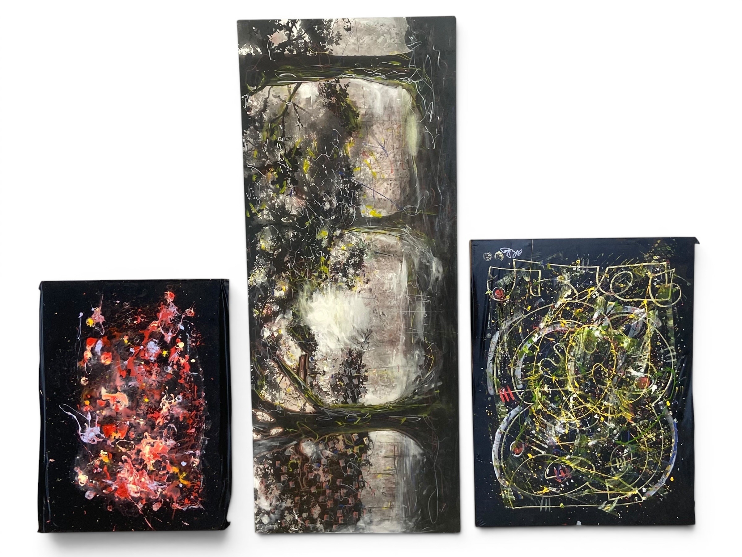Graham Wood | Three contemporary Abstract Expressionist and other mixed ...