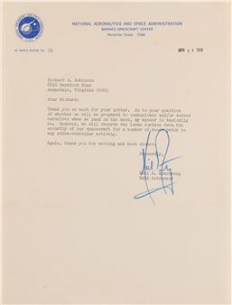 A formal letterhead document with a circular logo and handwritten signature.