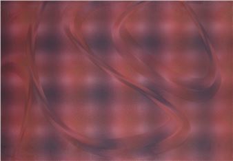 A soft-focus abstract composition featuring a blurred grid background overlaid with smooth, dark, ribbon-like curves.