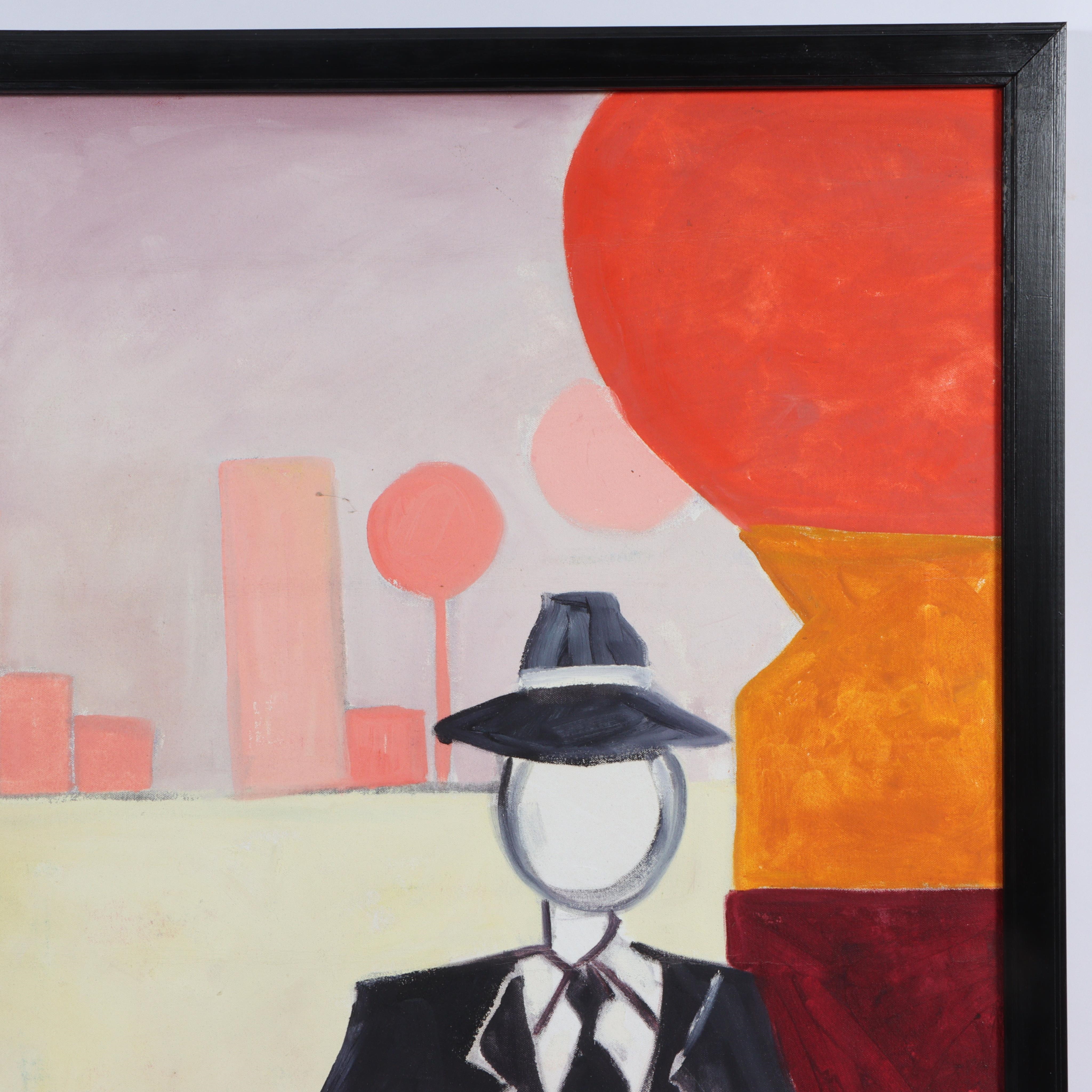 Mae Alice Engron | abstract landscape with figure | MutualArt