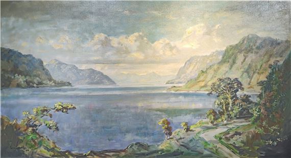 ERNEST　DEZENTJE（エルネスト　デゼンチェ）、トバ湖（スマトラ） Ernest Dezentjé | Danau Toba (1956) | MutualArt