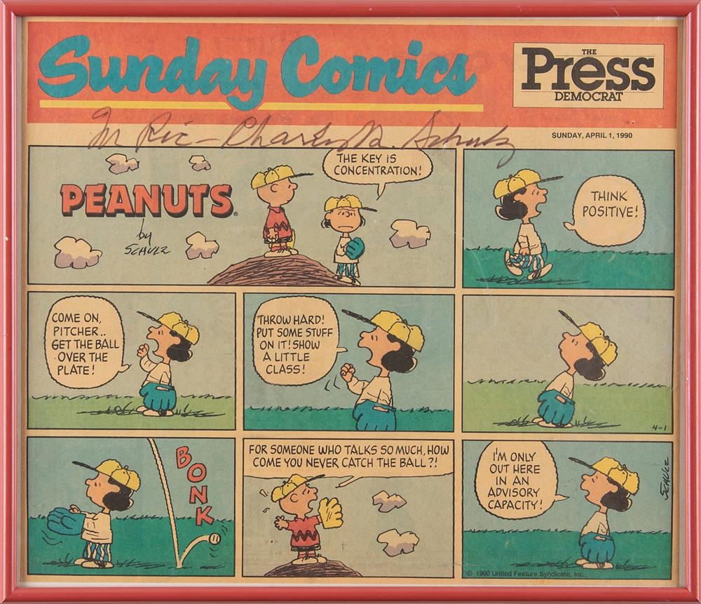 Charles Schulz | Color Peanuts comic strip from The Press Democrat of ...