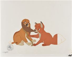 Walt Disney Studios | Tod and Copper production cel from The Fox and ...