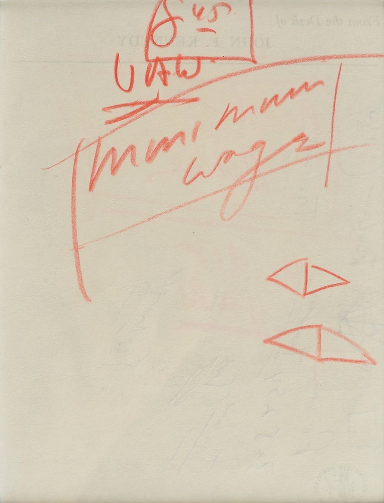 John F. Kennedy | Handwritten Notes | MutualArt