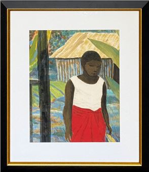 Islander in Red Skirt - Ray Crooke