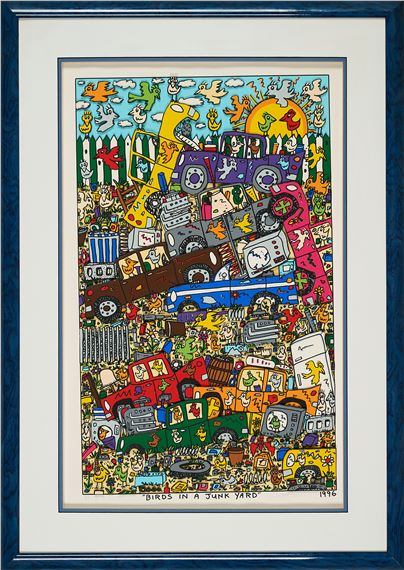 James Rizzi | Birds in a Junk Yard (1996) | MutualArt