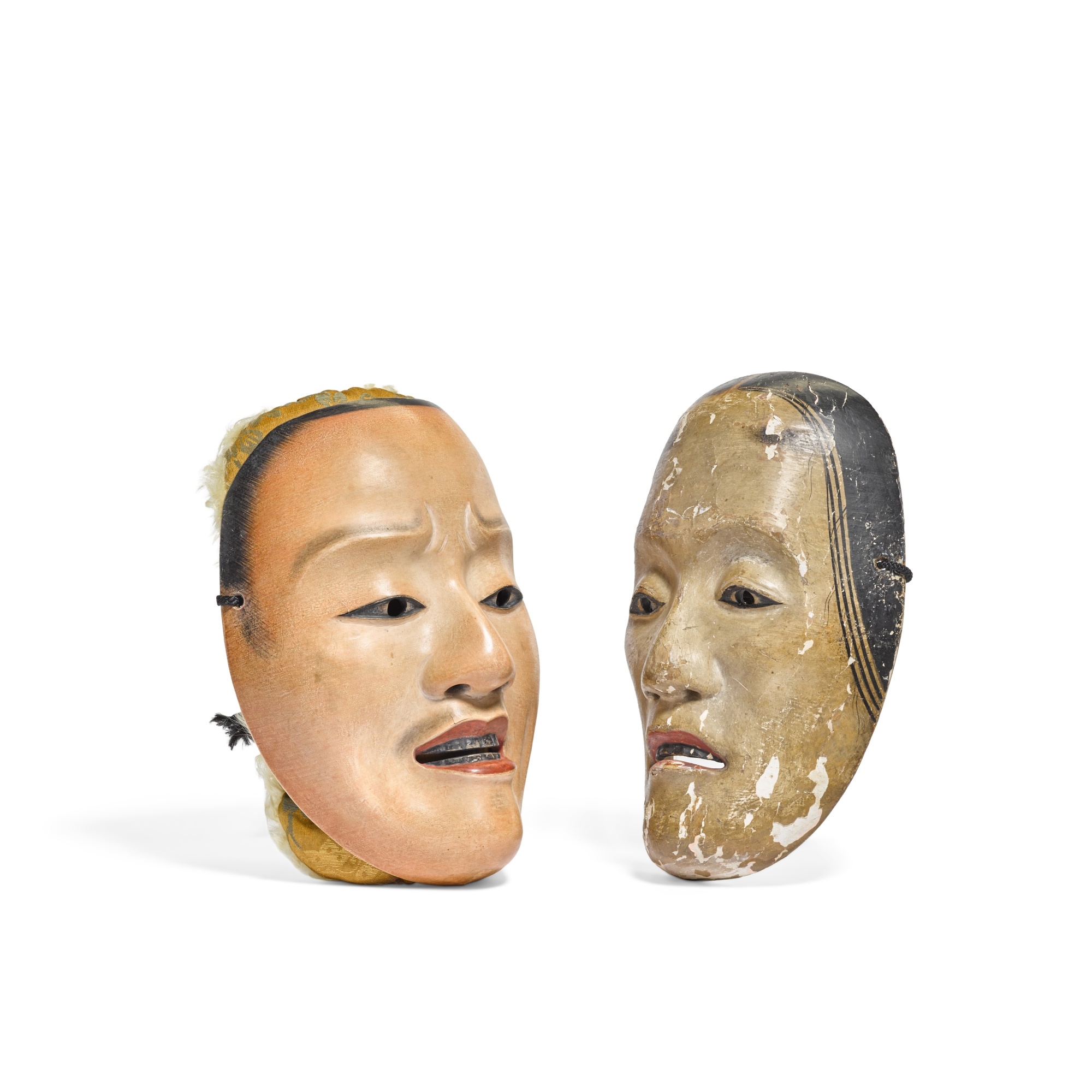 Deme Mitsuzane | Two Noh masks (18th Century 19th Century) | MutualArt
