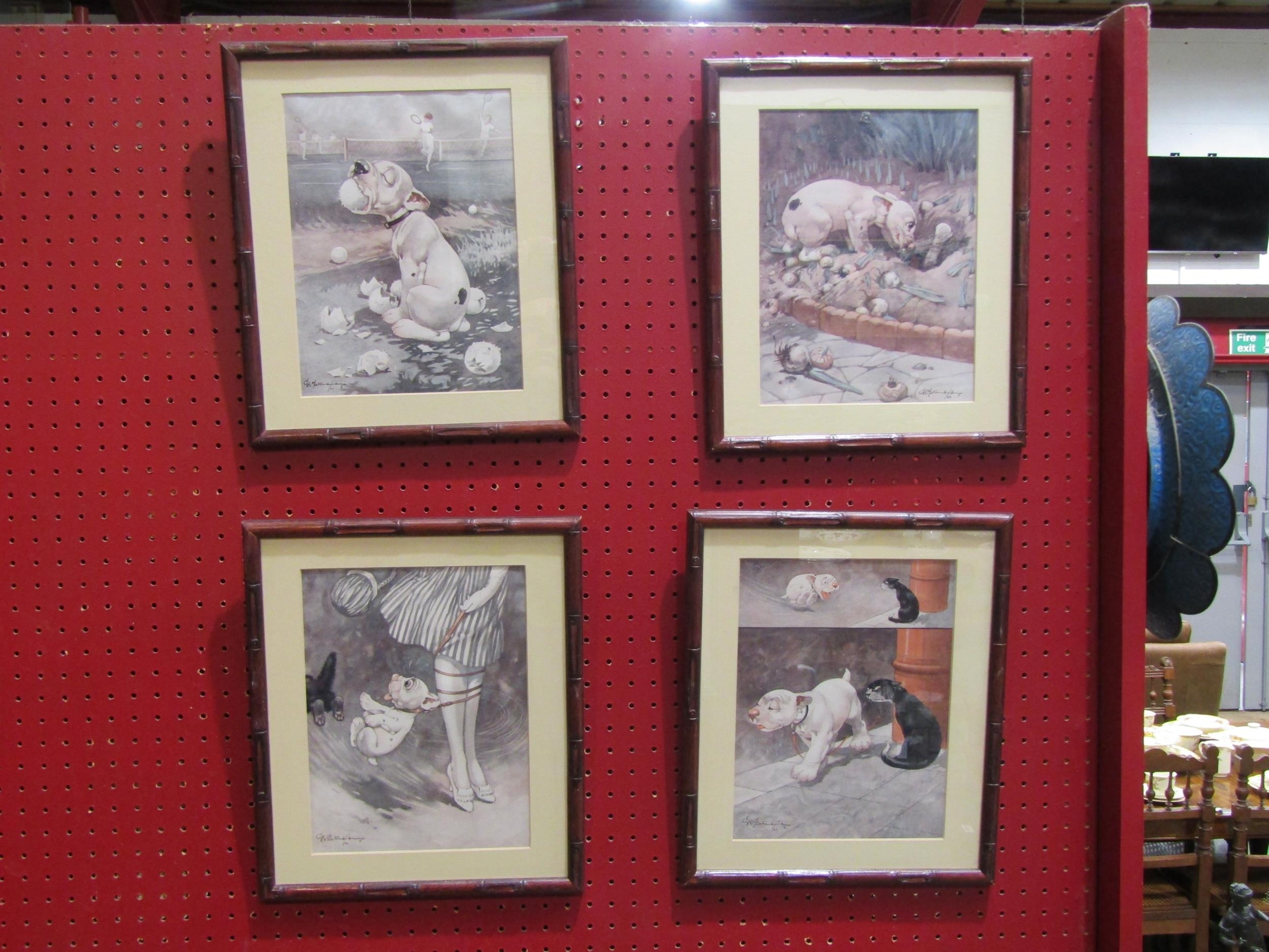 George Ernest Studdy | A set of four vintage 1920's George Studdy ...