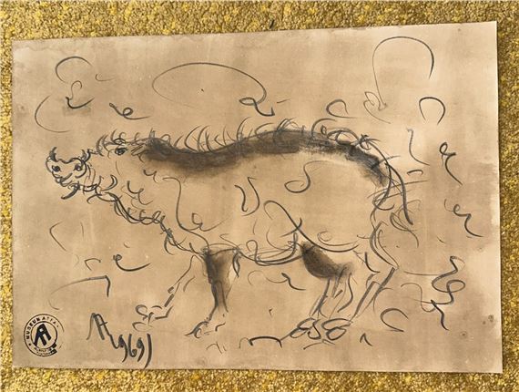 Affandi | Original drawing sketch signed On paper (1969) | MutualArt