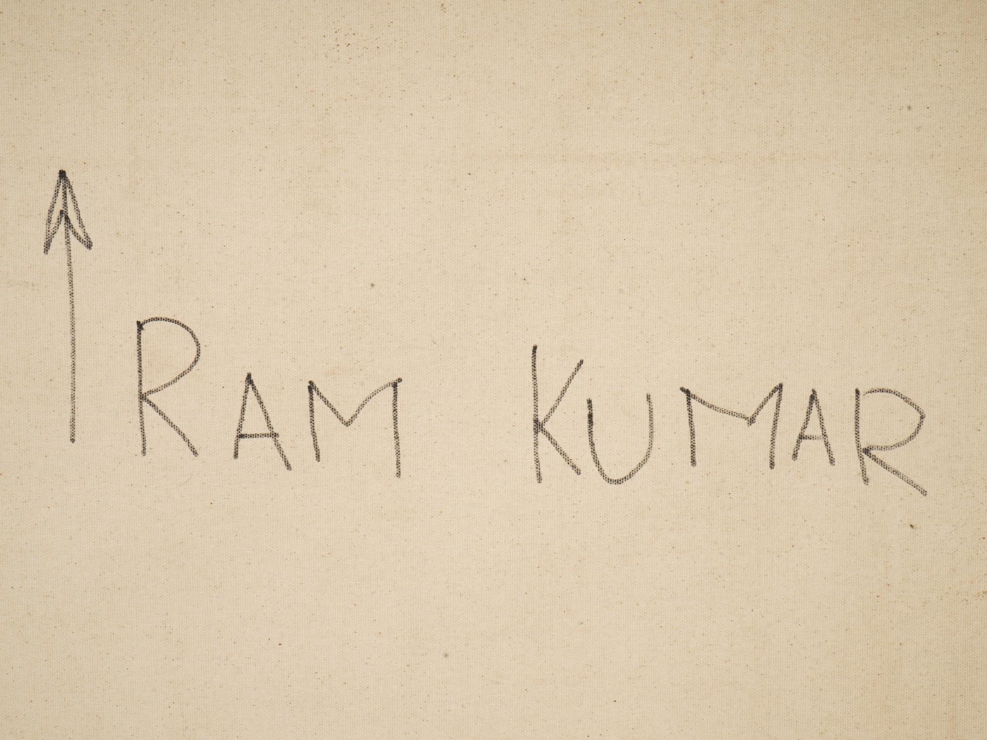 Ram Kumar | INDIAN EXPRESSIONIST OIL PAINTING SIGNED RAM KUMAR W COA ...