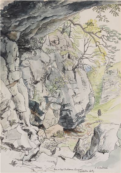 Stanley Roy Badmin | From a cave entrance, Cavedale Castleton Derby ...