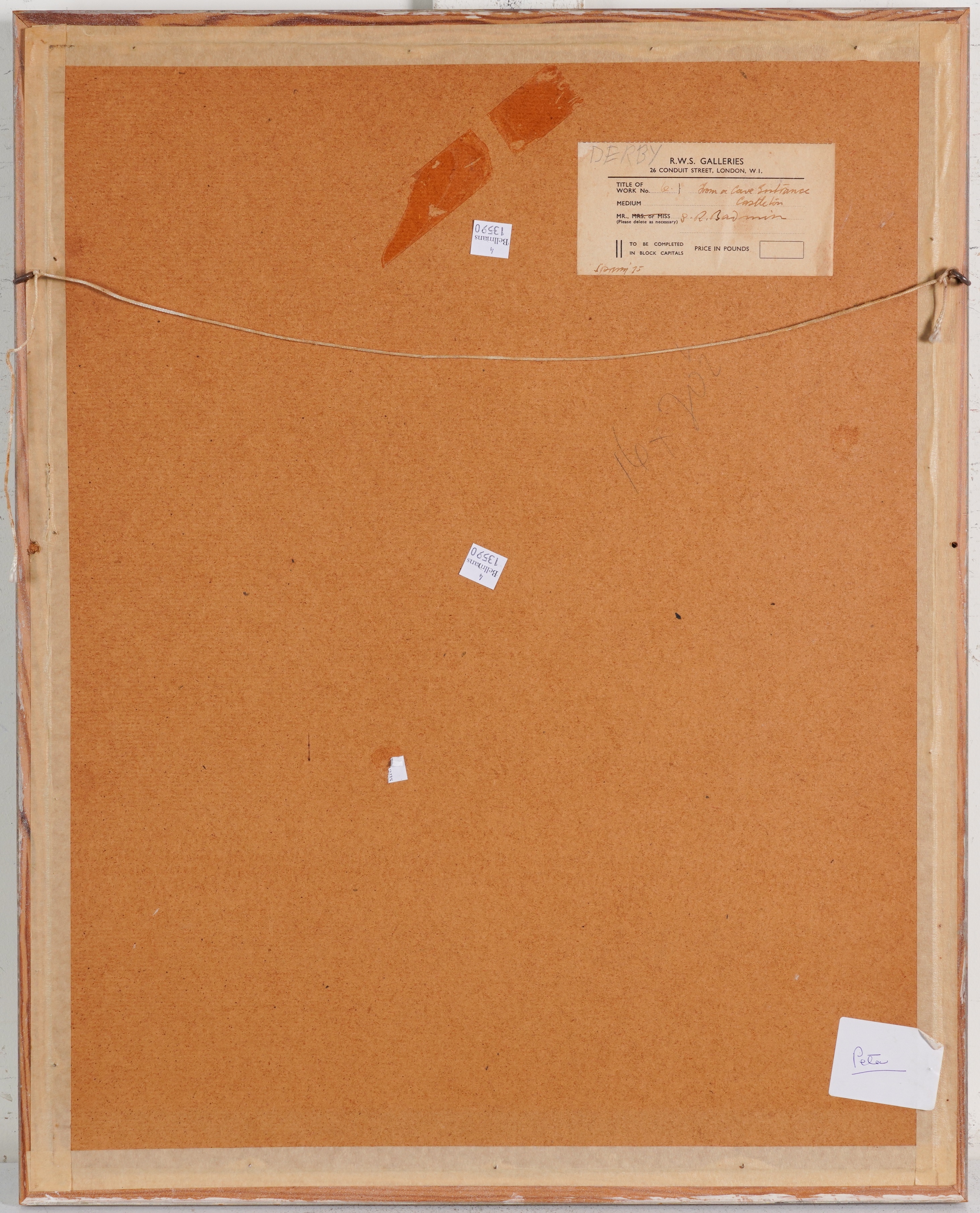 Stanley Roy Badmin | From a cave entrance, Cavedale Castleton Derby ...