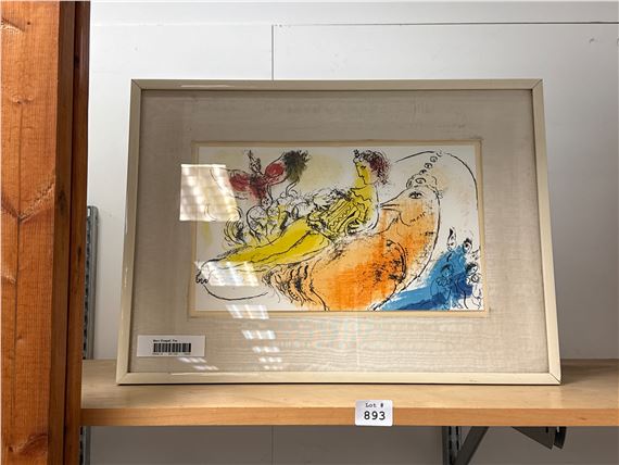The Accordionist, Color Lithograph - Marc Chagall