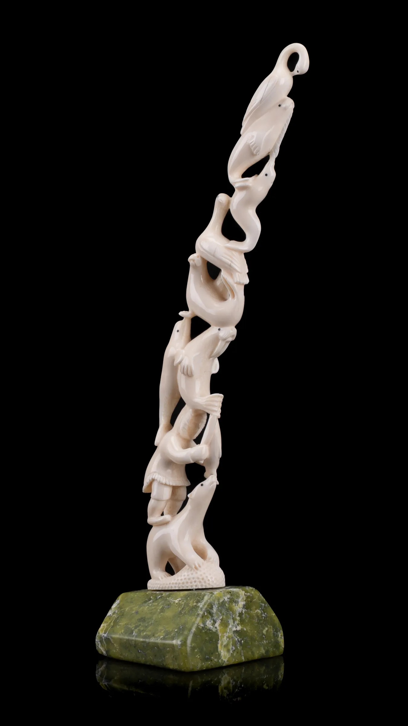 Jackoposie Oopakak | Totemic Arrangement of Inuk and Arctic Animals in ...