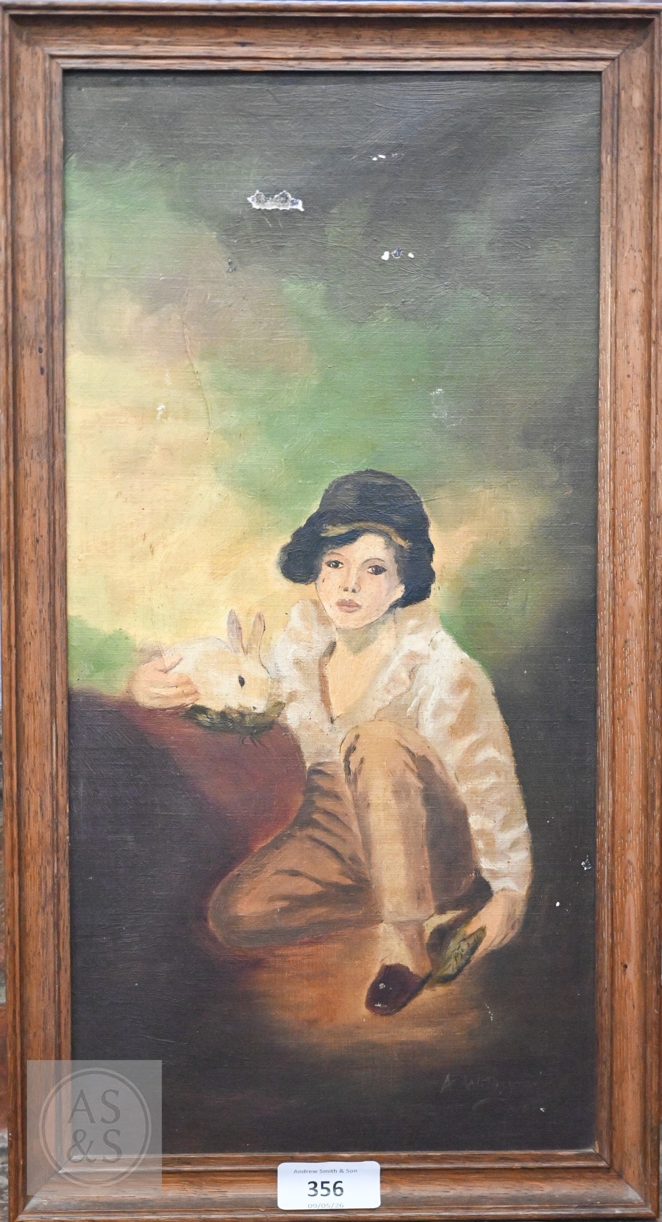 Henry Raeburn | Boy with rabbit after Henry Raeburn | MutualArt