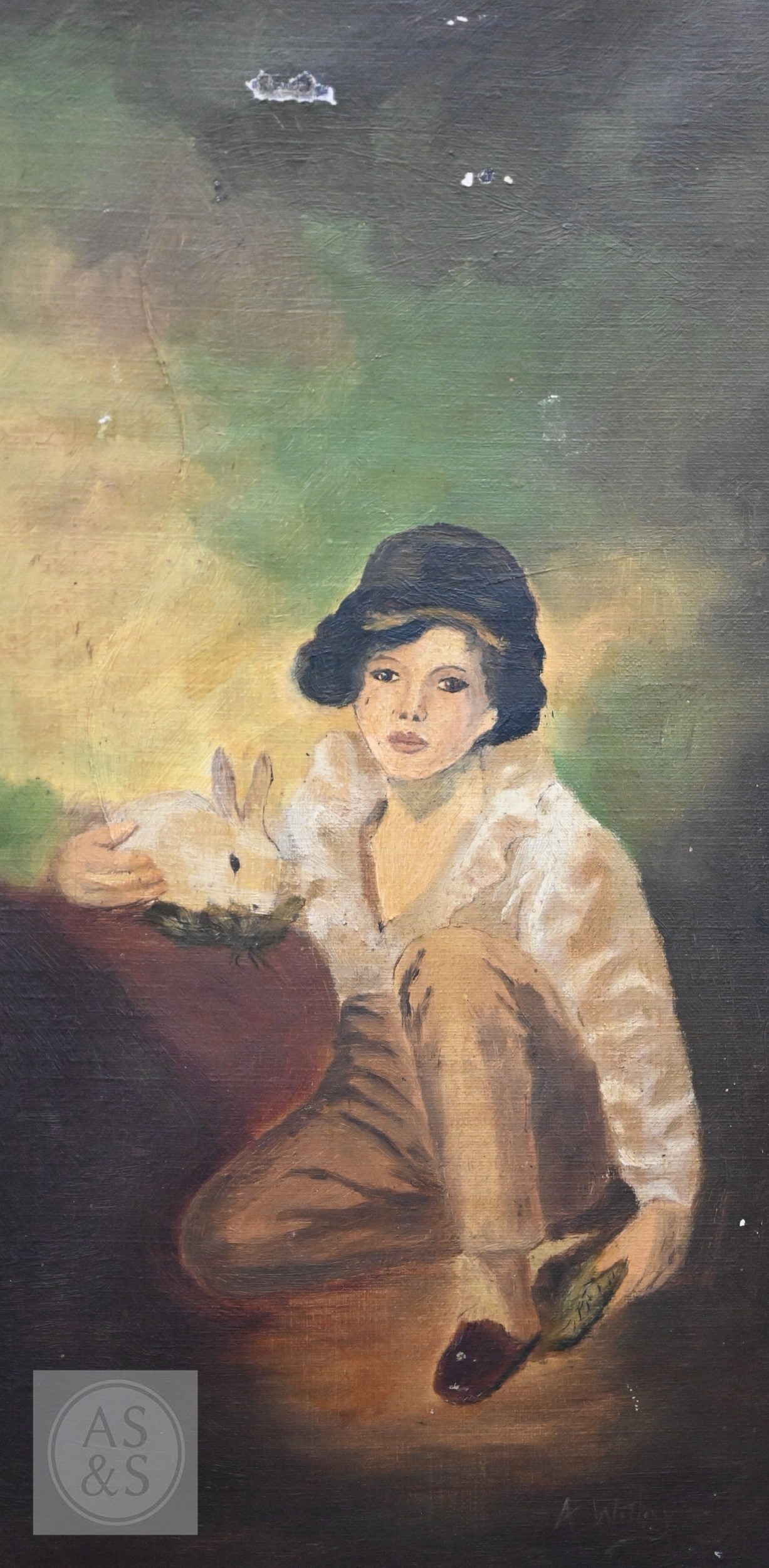 Henry Raeburn | Boy with rabbit after Henry Raeburn | MutualArt
