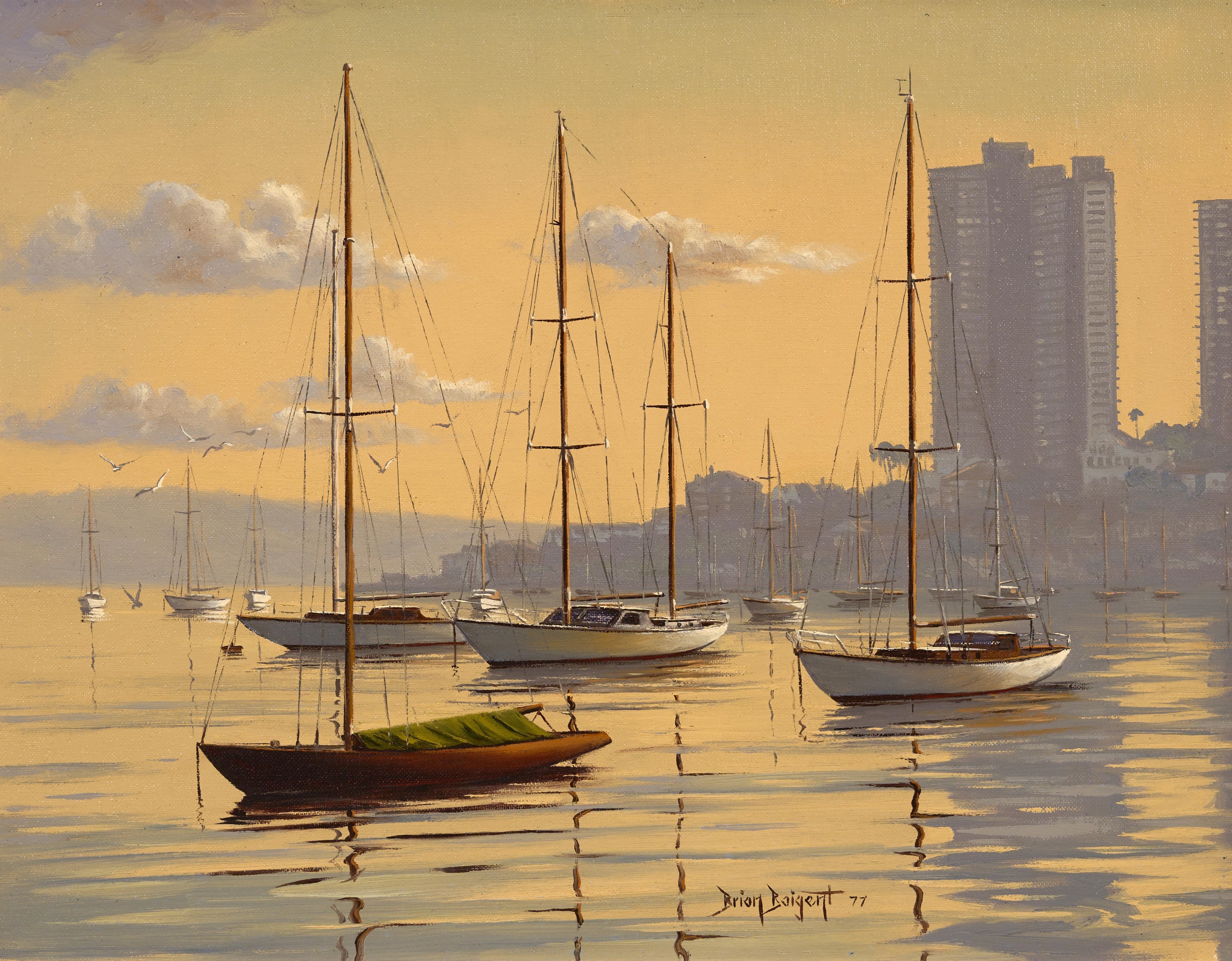 Brian Baigent | Morning Peace at Rushcutters Bay (1977) | MutualArt
