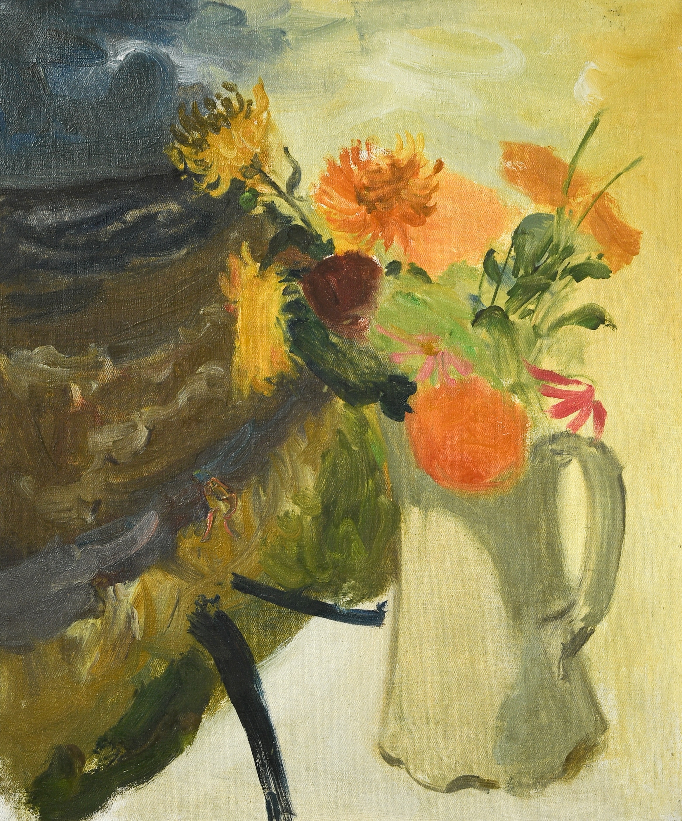 Edwin Smith | Flowers in a Jug; the reverse with a landscape study ...