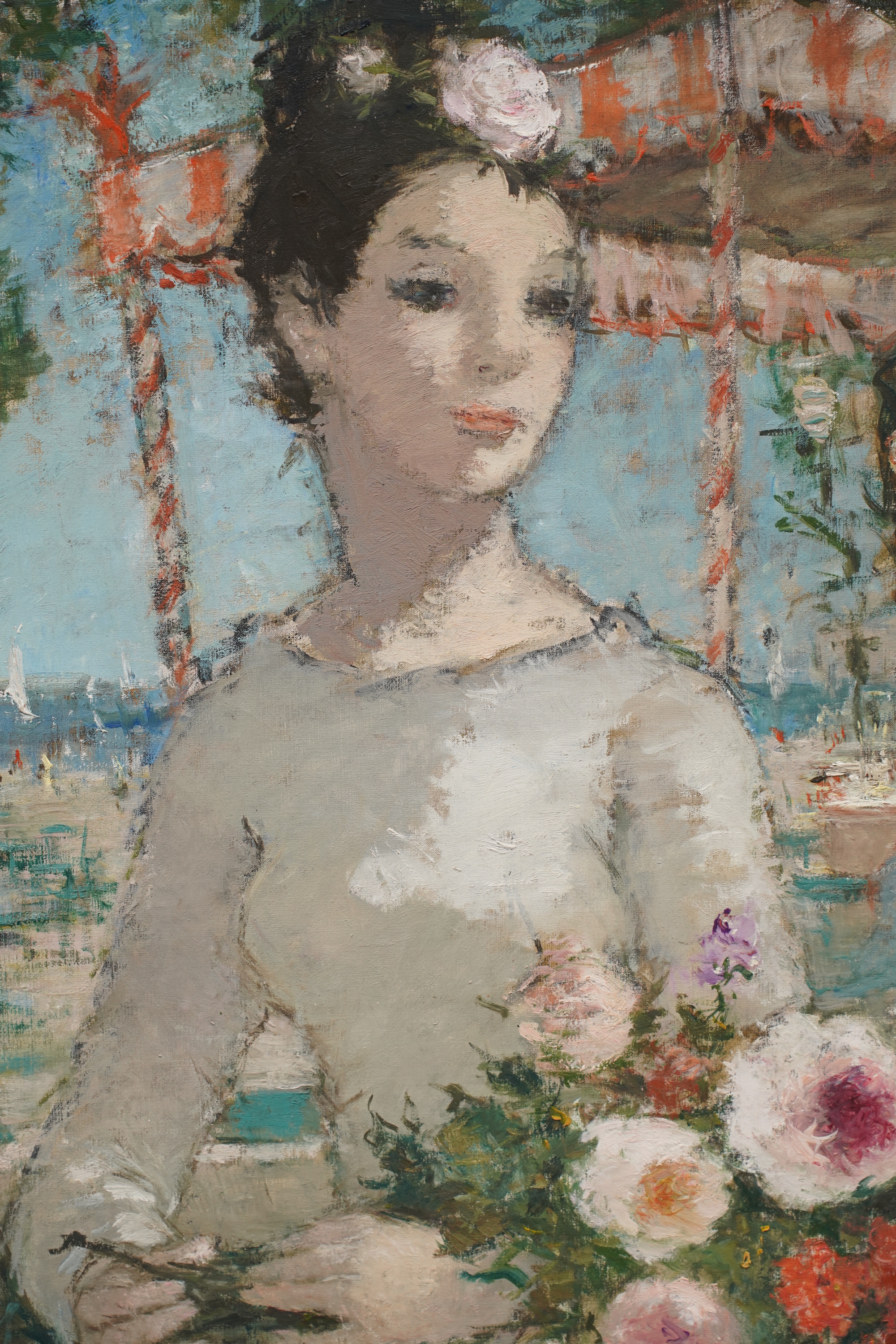 Dietz Edzard | Portrait of a Woman with Flowers | MutualArt