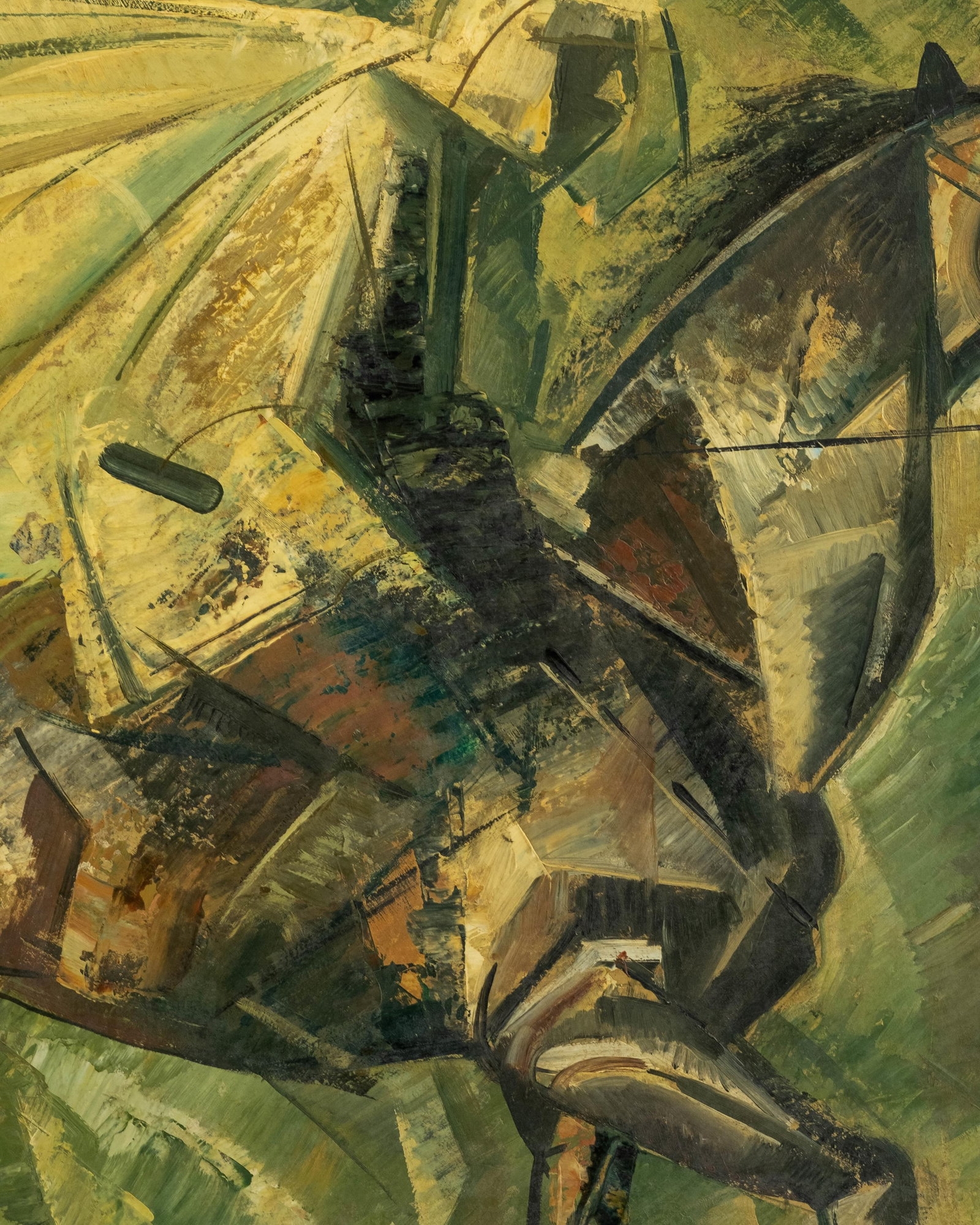 Russian School | Russian Avant-Garde Cubist Horse and Rider Oil on ...